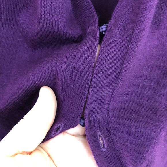 Alice + Olivia Wool and Cashmere Purple Draped Izzy Cardigan Women’s Size Small - Picture 11 of 16